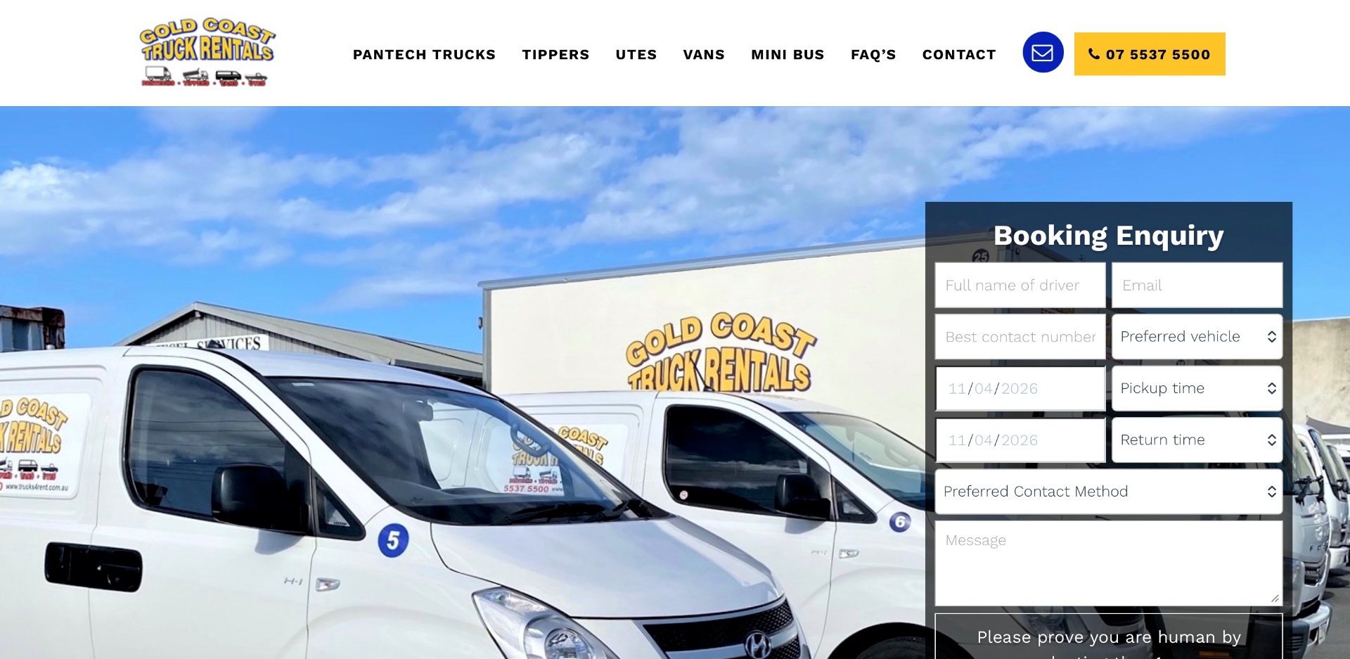 Gold Coast Truck Rentals